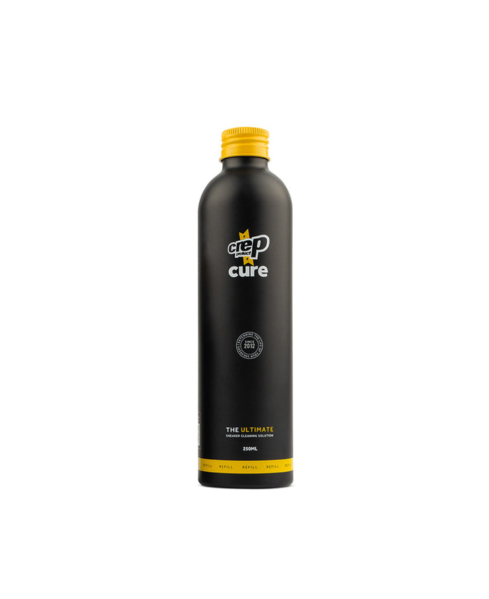 250ml refill bottle of crep protect cure cleaning solution for sneakers